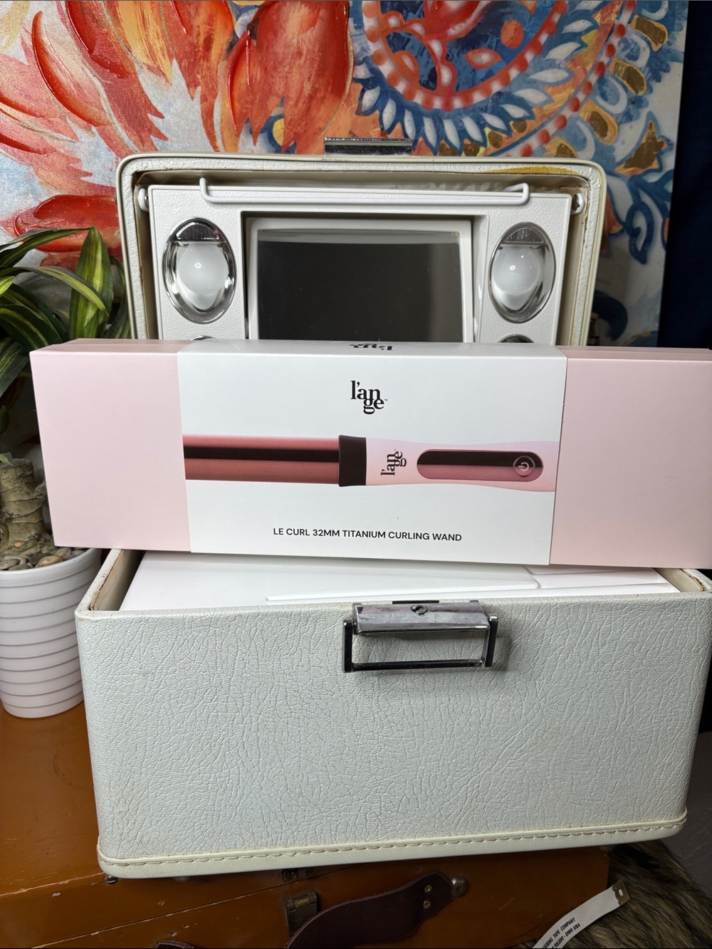 Lange LE CURL 32mm Titanium Curling Wand - Pink